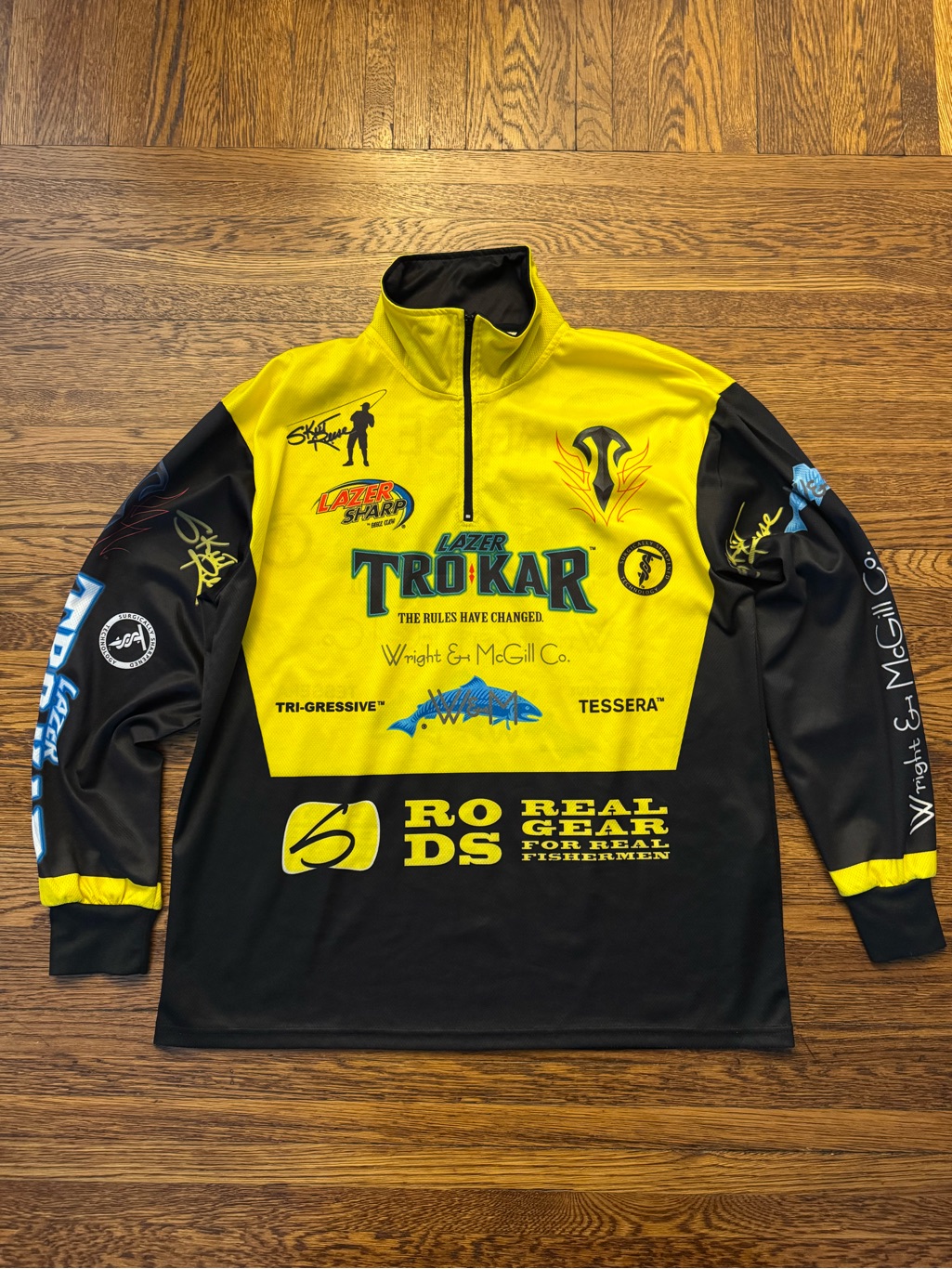 Skeet Reese Trokar Tournament Fishing Jersey Featuring A QuarterZip Design